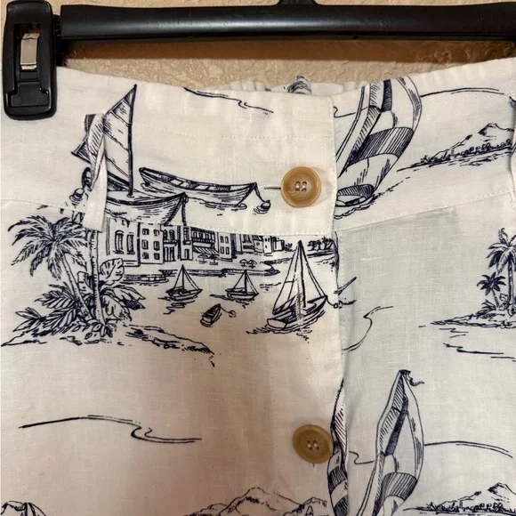 4/$15 Nautical Print Button-Down Skirt - Picture 2 of 7